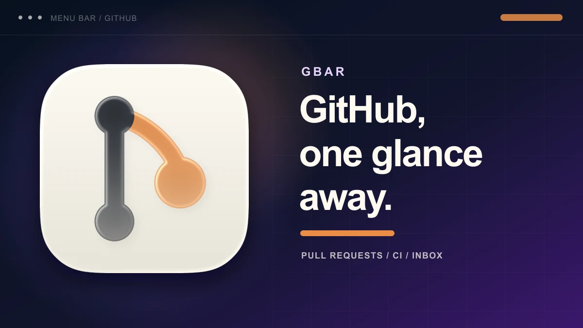Building gbar: GitHub, One Glance Away thumbnail