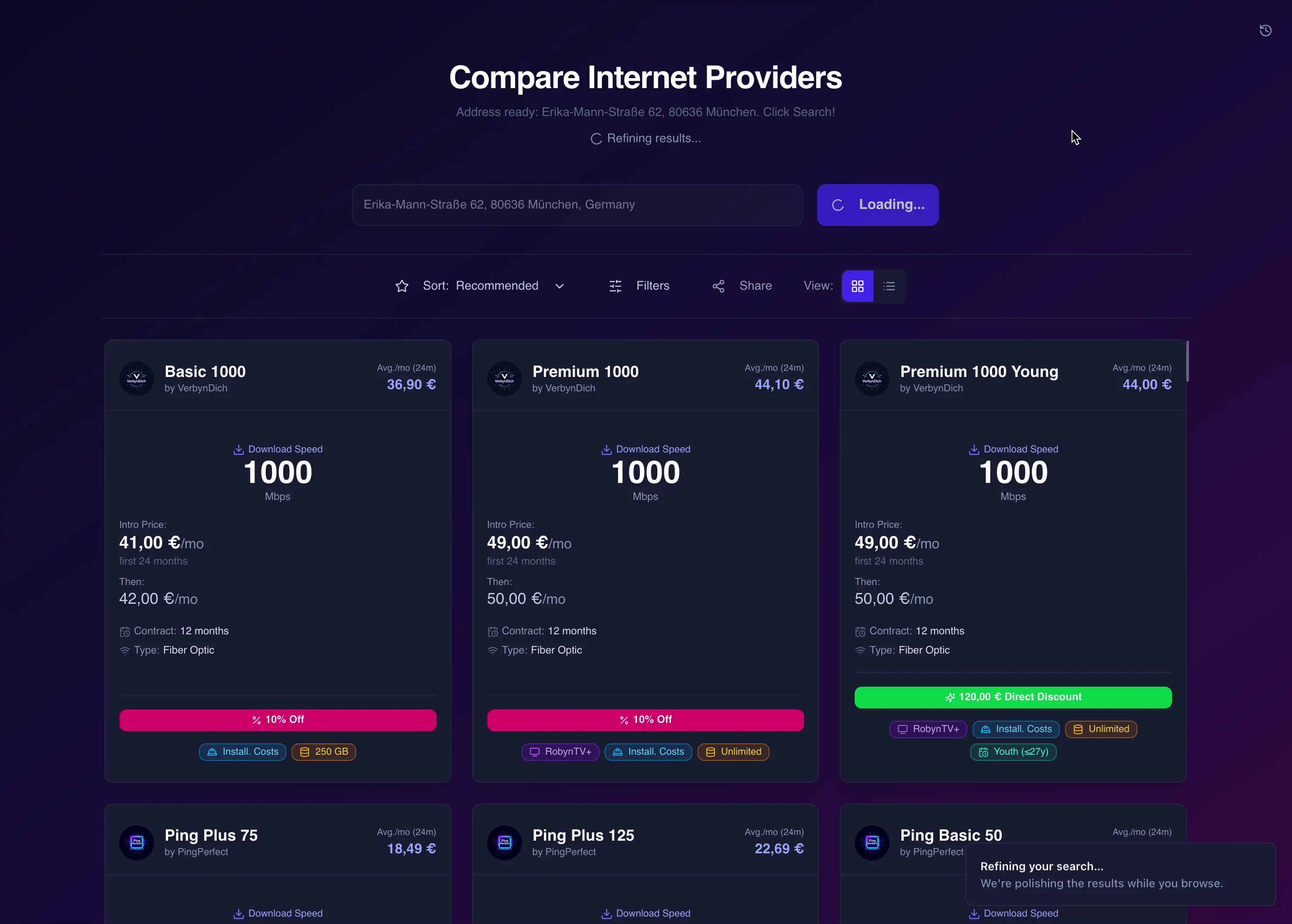 BetterSurf Frontend Screenshot