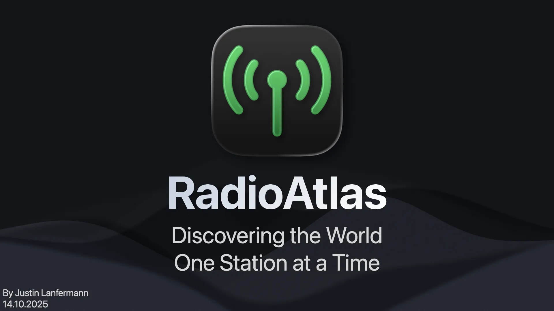 RadioAtlas hero graphic showcasing a glowing globe with highlighted radio station clusters