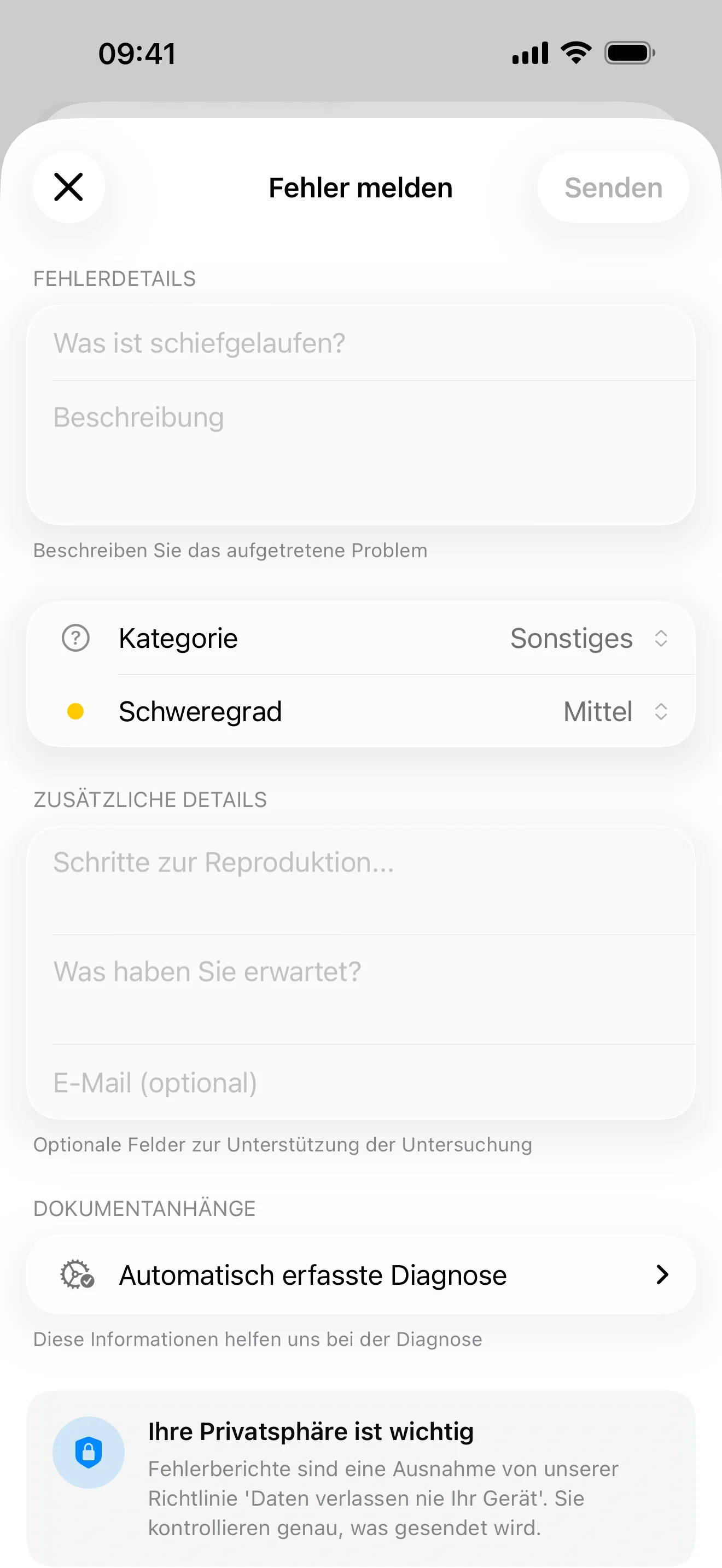 Fehlerbericht