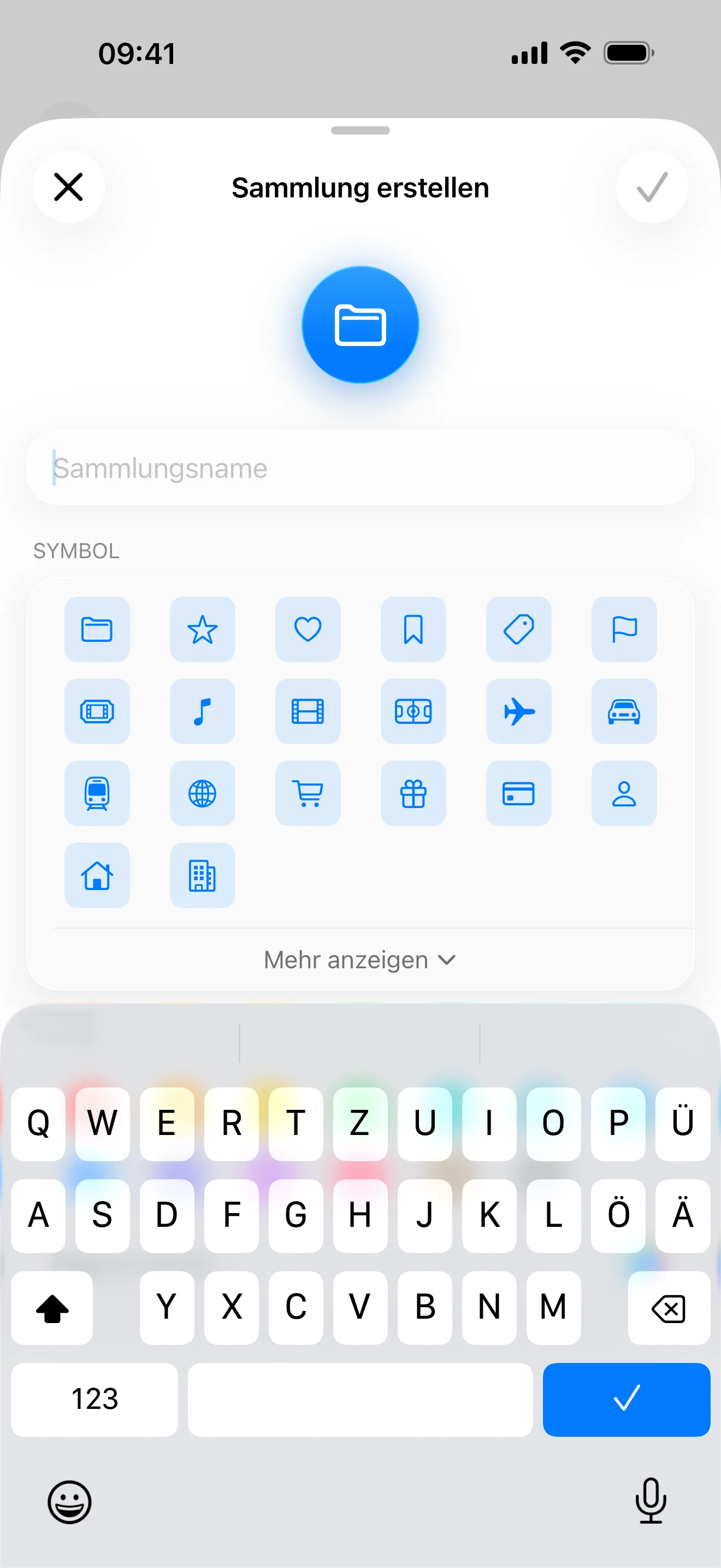 Sammlung erstellen