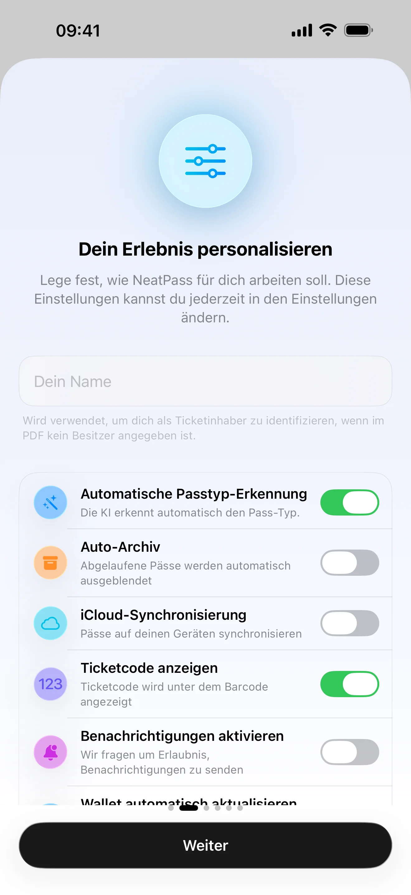Einstellungen