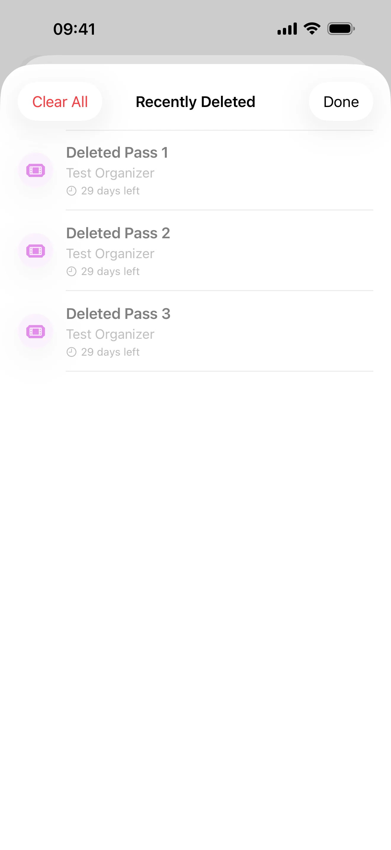 Recently Deleted