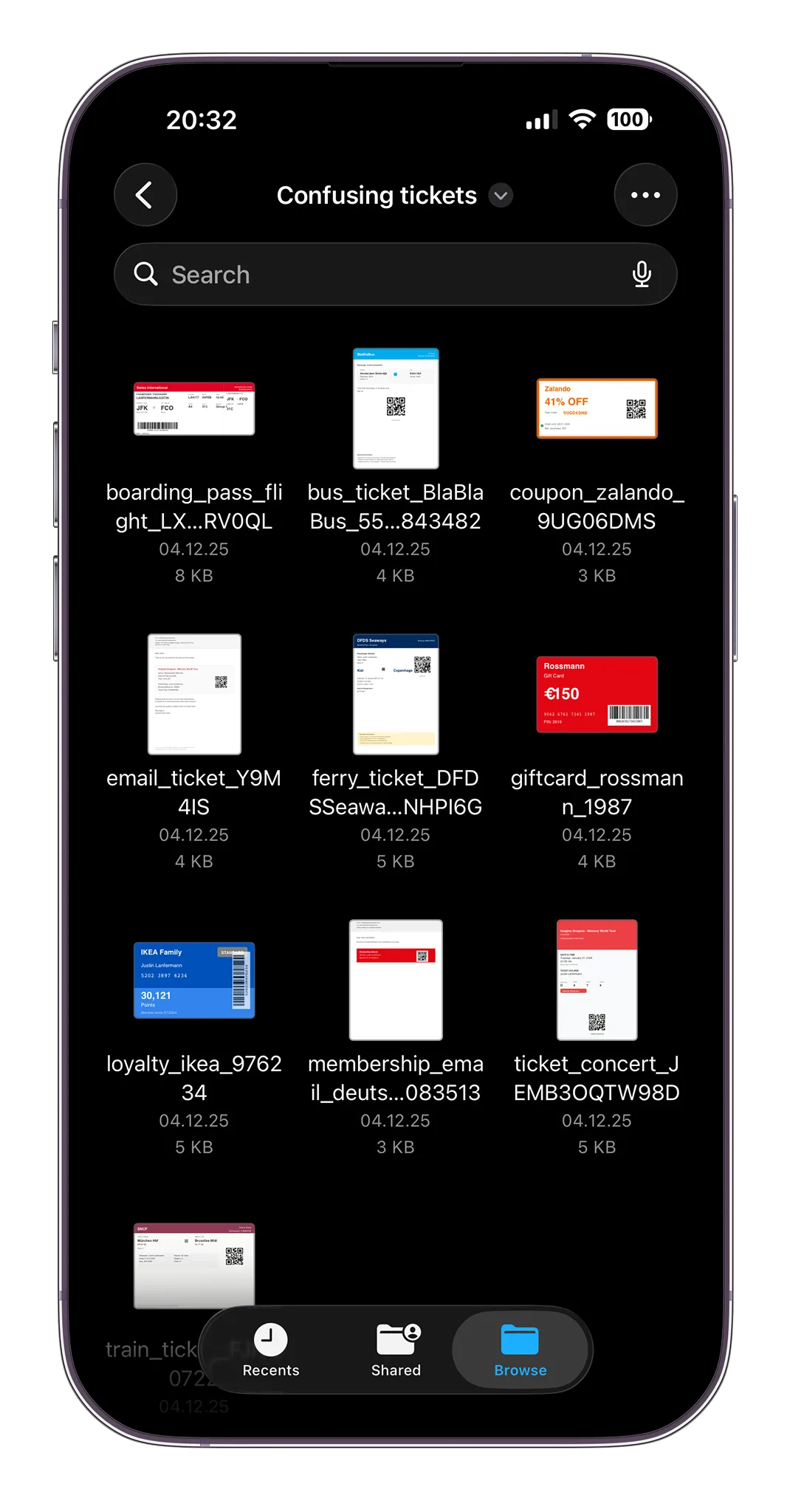 Before - Digging through a folder of tiny, confusing thumbnails.