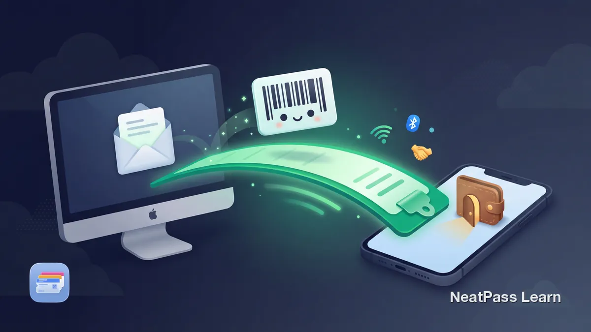 Barcode auf Mac kopieren und auf iPhone in Apple Wallet einfügen