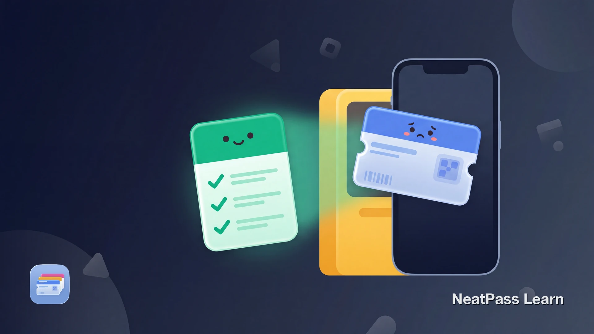 A stylized blue TAP transit card with a cute worried face sitting on a phone in front of a yellow LA Metro reader, with a friendly checklist beside it showing the fixes