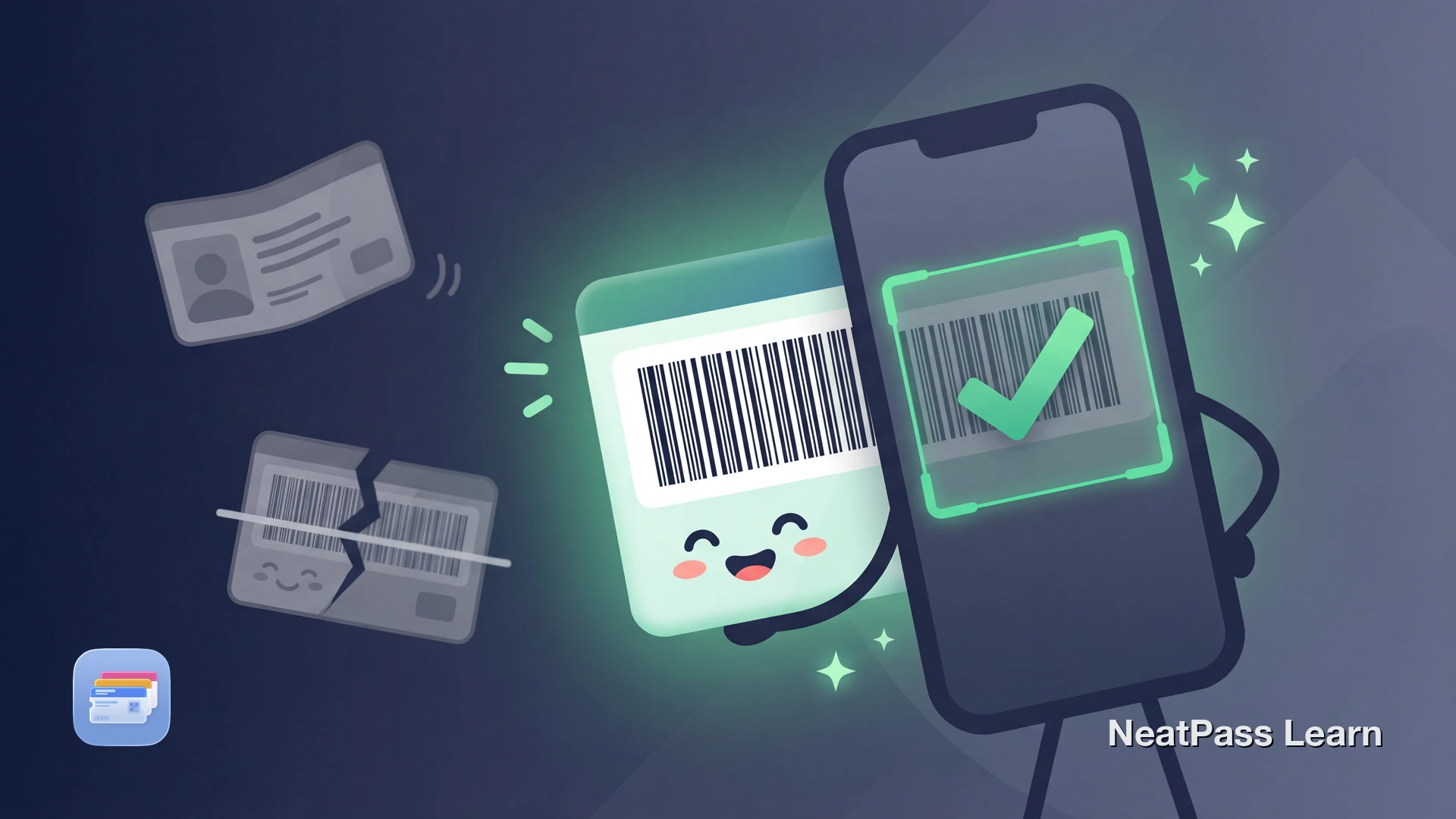 Driver's license with PDF417 barcode being scanned by smartphone camera with live detection overlay