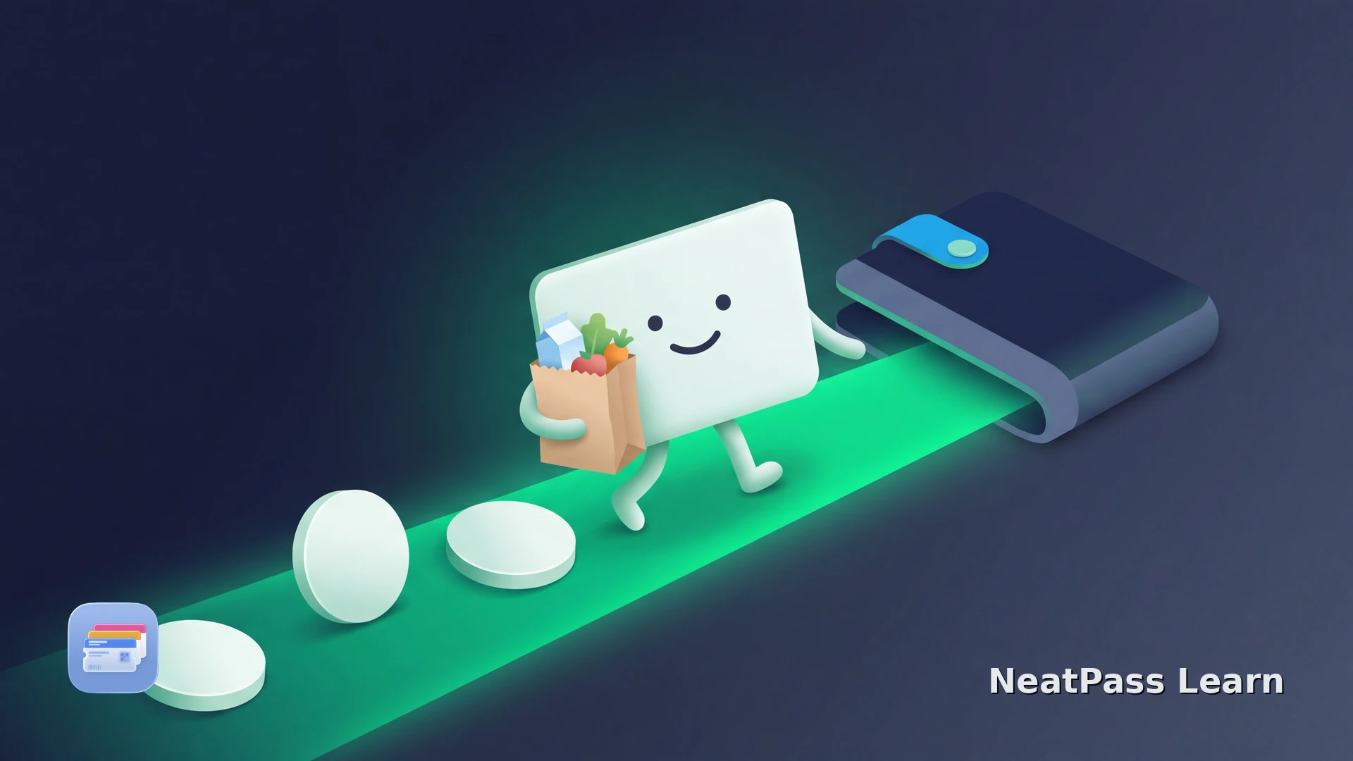 A multipurpose rewards card gathers shopping and cinema tokens before entering a wallet pouch